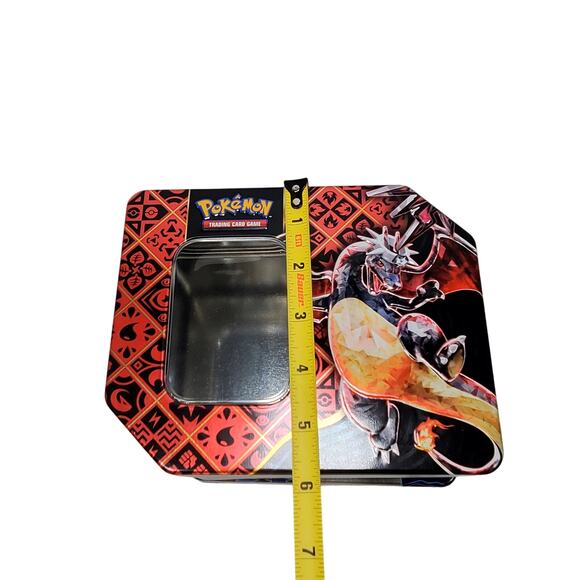 Pokemon Scarlet & Violet Paldean Fates Charzard Quaquaval Ex Collector EMPTY TIN - Picture 10 of 12